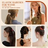 image:imageFORENEE 10Pcs Braided Hair Ties for Thick Hair  Black  Stretchy braided bands offer secure hold for thick hair gold beads suit ponytails daily styling workouts and wrist wear36Ember Glow