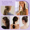 image:imageFORENEE 10Pcs Braided Hair Ties for Thick Hair  Black  Stretchy braided bands offer secure hold for thick hair gold beads suit ponytails daily styling workouts and wrist wear4Violet
