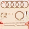 image:imageFORENEE 10Pcs Braided Hair Ties for Thick Hair  Black  Stretchy braided bands offer secure hold for thick hair gold beads suit ponytails daily styling workouts and wrist wear8Khaki