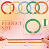 image:imageFORENEE 10Pcs Braided Hair Ties for Thick Hair  Black  Stretchy braided bands offer secure hold for thick hair gold beads suit ponytails daily styling workouts and wrist wear13Neon