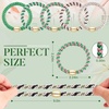 image:imageFORENEE 10Pcs Braided Hair Ties for Thick Hair  Black  Stretchy braided bands offer secure hold for thick hair gold beads suit ponytails daily styling workouts and wrist wear14Green
