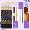 image:imageFORENEE 10Pcs Braided Hair Ties for Thick Hair  Black  Stretchy braided bands offer secure hold for thick hair gold beads suit ponytails daily styling workouts and wrist wear10Bright Star