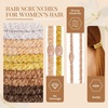 image:imageFORENEE 10Pcs Braided Hair Ties for Thick Hair  Black  Stretchy braided bands offer secure hold for thick hair gold beads suit ponytails daily styling workouts and wrist wear31Terra Brown