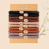 image:imageFORENEE 10Pcs Braided Hair Ties for Thick Hair  Black  Stretchy braided bands offer secure hold for thick hair gold beads suit ponytails daily styling workouts and wrist wear1Neutral