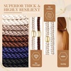 image:imageFORENEE 10Pcs Braided Hair Ties for Thick Hair  Black  Stretchy braided bands offer secure hold for thick hair gold beads suit ponytails daily styling workouts and wrist wear25Classic Dinner20Pcs