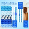 image:imageFORENEE 10Pcs Braided Hair Ties for Thick Hair  Black  Stretchy braided bands offer secure hold for thick hair gold beads suit ponytails daily styling workouts and wrist wear16Blue