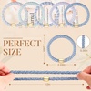 image:imageFORENEE 10Pcs Braided Hair Ties for Thick Hair  Black  Stretchy braided bands offer secure hold for thick hair gold beads suit ponytails daily styling workouts and wrist wear7Blue Sky