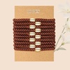 image:imageFORENEE 10Pcs Braided Hair Ties for Thick Hair  Black  Stretchy braided bands offer secure hold for thick hair gold beads suit ponytails daily styling workouts and wrist wear11Brown