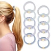 image:imageFORENEE 10Pcs Braided Hair Ties for Thick Hair  Black  Stretchy braided bands offer secure hold for thick hair gold beads suit ponytails daily styling workouts and wrist wear7Blue Sky