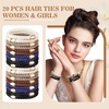 image:imageFORENEE 10Pcs Braided Hair Ties for Thick Hair  Black  Stretchy braided bands offer secure hold for thick hair gold beads suit ponytails daily styling workouts and wrist wear25Classic Dinner20Pcs