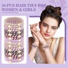 image:imageFORENEE 10Pcs Braided Hair Ties for Thick Hair  Black  Stretchy braided bands offer secure hold for thick hair gold beads suit ponytails daily styling workouts and wrist wear20Violet20Pcs