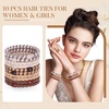 image:imageFORENEE 10Pcs Braided Hair Ties for Thick Hair  Black  Stretchy braided bands offer secure hold for thick hair gold beads suit ponytails daily styling workouts and wrist wear12Maillard