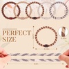 image:imageFORENEE 10Pcs Braided Hair Ties for Thick Hair  Black  Stretchy braided bands offer secure hold for thick hair gold beads suit ponytails daily styling workouts and wrist wear12Maillard