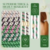 image:imageFORENEE 10Pcs Braided Hair Ties for Thick Hair  Black  Stretchy braided bands offer secure hold for thick hair gold beads suit ponytails daily styling workouts and wrist wear14Green