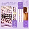 image:imageFORENEE 10Pcs Braided Hair Ties for Thick Hair  Black  Stretchy braided bands offer secure hold for thick hair gold beads suit ponytails daily styling workouts and wrist wear4Violet
