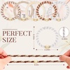 image:imageFORENEE 10Pcs Braided Hair Ties for Thick Hair  Black  Stretchy braided bands offer secure hold for thick hair gold beads suit ponytails daily styling workouts and wrist wear5Milk apricot color
