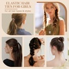 image:imageFORENEE 10Pcs Braided Hair Ties for Thick Hair  Black  Stretchy braided bands offer secure hold for thick hair gold beads suit ponytails daily styling workouts and wrist wear1Neutral