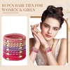 image:imageFORENEE 10Pcs Braided Hair Ties for Thick Hair  Black  Stretchy braided bands offer secure hold for thick hair gold beads suit ponytails daily styling workouts and wrist wear3Beautiful Girlfriends