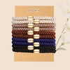image:imageFORENEE 10Pcs Braided Hair Ties for Thick Hair  Black  Stretchy braided bands offer secure hold for thick hair gold beads suit ponytails daily styling workouts and wrist wear6Classic Dinner