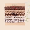 image:imageFORENEE 10Pcs Braided Hair Ties for Thick Hair  Black  Stretchy braided bands offer secure hold for thick hair gold beads suit ponytails daily styling workouts and wrist wear12Maillard