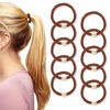 image:imageFORENEE 10Pcs Braided Hair Ties for Thick Hair  Black  Stretchy braided bands offer secure hold for thick hair gold beads suit ponytails daily styling workouts and wrist wear24Brown20Pcs