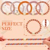image:imageFORENEE 10Pcs Braided Hair Ties for Thick Hair  Black  Stretchy braided bands offer secure hold for thick hair gold beads suit ponytails daily styling workouts and wrist wear15Persimmon Orange