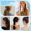 image:imageFORENEE 10Pcs Braided Hair Ties for Thick Hair  Black  Stretchy braided bands offer secure hold for thick hair gold beads suit ponytails daily styling workouts and wrist wear16Blue