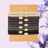 image:imageFORENEE 10Pcs Braided Hair Ties for Thick Hair  Black  Stretchy braided bands offer secure hold for thick hair gold beads suit ponytails daily styling workouts and wrist wear10Bright Star