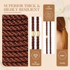 image:imageFORENEE 10Pcs Braided Hair Ties for Thick Hair  Black  Stretchy braided bands offer secure hold for thick hair gold beads suit ponytails daily styling workouts and wrist wear11Brown