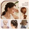 image:imageFORENEE 10Pcs Braided Hair Ties for Thick Hair  Black  Stretchy braided bands offer secure hold for thick hair gold beads suit ponytails daily styling workouts and wrist wear9Wood Grain