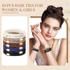 image:imageFORENEE 10Pcs Braided Hair Ties for Thick Hair  Black  Stretchy braided bands offer secure hold for thick hair gold beads suit ponytails daily styling workouts and wrist wear6Classic Dinner