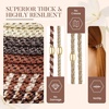 image:imageFORENEE 10Pcs Braided Hair Ties for Thick Hair  Black  Stretchy braided bands offer secure hold for thick hair gold beads suit ponytails daily styling workouts and wrist wear9Wood Grain
