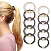 image:imageFORENEE 10Pcs Braided Hair Ties for Thick Hair  Black  Stretchy braided bands offer secure hold for thick hair gold beads suit ponytails daily styling workouts and wrist wear10Bright Star
