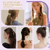 image:imageFORENEE 10Pcs Braided Hair Ties for Thick Hair  Black  Stretchy braided bands offer secure hold for thick hair gold beads suit ponytails daily styling workouts and wrist wear10Bright Star