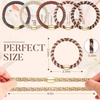 image:imageFORENEE 10Pcs Braided Hair Ties for Thick Hair  Black  Stretchy braided bands offer secure hold for thick hair gold beads suit ponytails daily styling workouts and wrist wear9Wood Grain