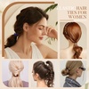 image:imageFORENEE 10Pcs Braided Hair Ties for Thick Hair  Black  Stretchy braided bands offer secure hold for thick hair gold beads suit ponytails daily styling workouts and wrist wear6Classic Dinner