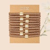 image:imageFORENEE 10Pcs Braided Hair Ties for Thick Hair  Black  Stretchy braided bands offer secure hold for thick hair gold beads suit ponytails daily styling workouts and wrist wear8Khaki