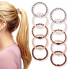 image:imageFORENEE 10Pcs Braided Hair Ties for Thick Hair  Black  Stretchy braided bands offer secure hold for thick hair gold beads suit ponytails daily styling workouts and wrist wear12Maillard