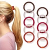 image:imageFORENEE 10Pcs Braided Hair Ties for Thick Hair  Black  Stretchy braided bands offer secure hold for thick hair gold beads suit ponytails daily styling workouts and wrist wear36Ember Glow