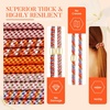 image:imageFORENEE 10Pcs Braided Hair Ties for Thick Hair  Black  Stretchy braided bands offer secure hold for thick hair gold beads suit ponytails daily styling workouts and wrist wear15Persimmon Orange