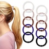 image:imageFORENEE 10Pcs Braided Hair Ties for Thick Hair  Black  Stretchy braided bands offer secure hold for thick hair gold beads suit ponytails daily styling workouts and wrist wear17Classic Dinner Two