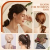 image:imageFORENEE 10Pcs Braided Hair Ties for Thick Hair  Black  Stretchy braided bands offer secure hold for thick hair gold beads suit ponytails daily styling workouts and wrist wear36Ember Glow