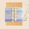 image:imageFORENEE 10Pcs Braided Hair Ties for Thick Hair  Black  Stretchy braided bands offer secure hold for thick hair gold beads suit ponytails daily styling workouts and wrist wear7Blue Sky