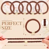 image:imageFORENEE 10Pcs Braided Hair Ties for Thick Hair  Black  Stretchy braided bands offer secure hold for thick hair gold beads suit ponytails daily styling workouts and wrist wear24Brown20Pcs
