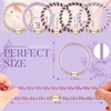 image:imageFORENEE 10Pcs Braided Hair Ties for Thick Hair  Black  Stretchy braided bands offer secure hold for thick hair gold beads suit ponytails daily styling workouts and wrist wear4Violet