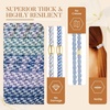 image:imageFORENEE 10Pcs Braided Hair Ties for Thick Hair  Black  Stretchy braided bands offer secure hold for thick hair gold beads suit ponytails daily styling workouts and wrist wear7Blue Sky