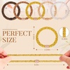 image:imageFORENEE 10Pcs Braided Hair Ties for Thick Hair  Black  Stretchy braided bands offer secure hold for thick hair gold beads suit ponytails daily styling workouts and wrist wear31Terra Brown