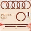 image:imageFORENEE 10Pcs Braided Hair Ties for Thick Hair  Black  Stretchy braided bands offer secure hold for thick hair gold beads suit ponytails daily styling workouts and wrist wear11Brown