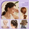 image:imageFORENEE 10Pcs Braided Hair Ties for Thick Hair  Black  Stretchy braided bands offer secure hold for thick hair gold beads suit ponytails daily styling workouts and wrist wear20Violet20Pcs