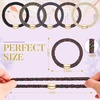 image:imageFORENEE 10Pcs Braided Hair Ties for Thick Hair  Black  Stretchy braided bands offer secure hold for thick hair gold beads suit ponytails daily styling workouts and wrist wear10Bright Star